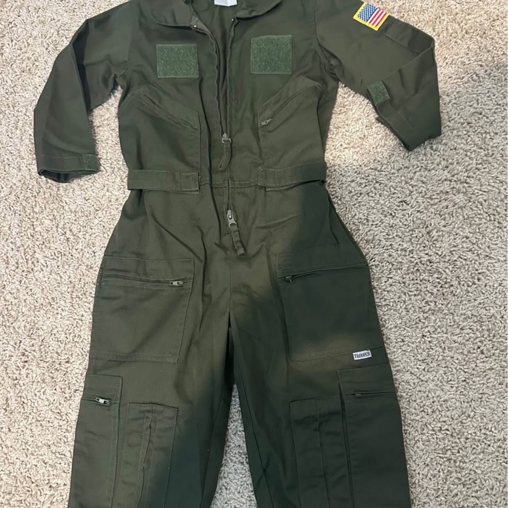 Kids' Olive Green Pilot Costume